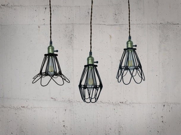 Modern Hanging LED Light with Bird Cage Design - Comfort Furniture