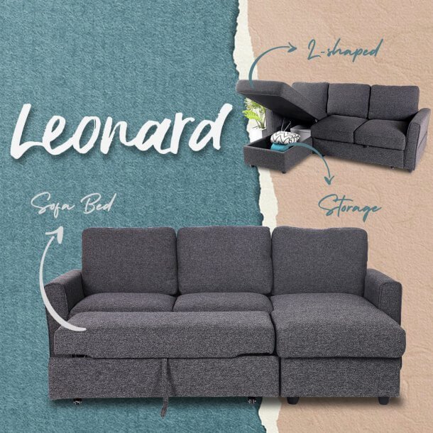 Leonard L-Shaped Sofa - Comfort Furniture
