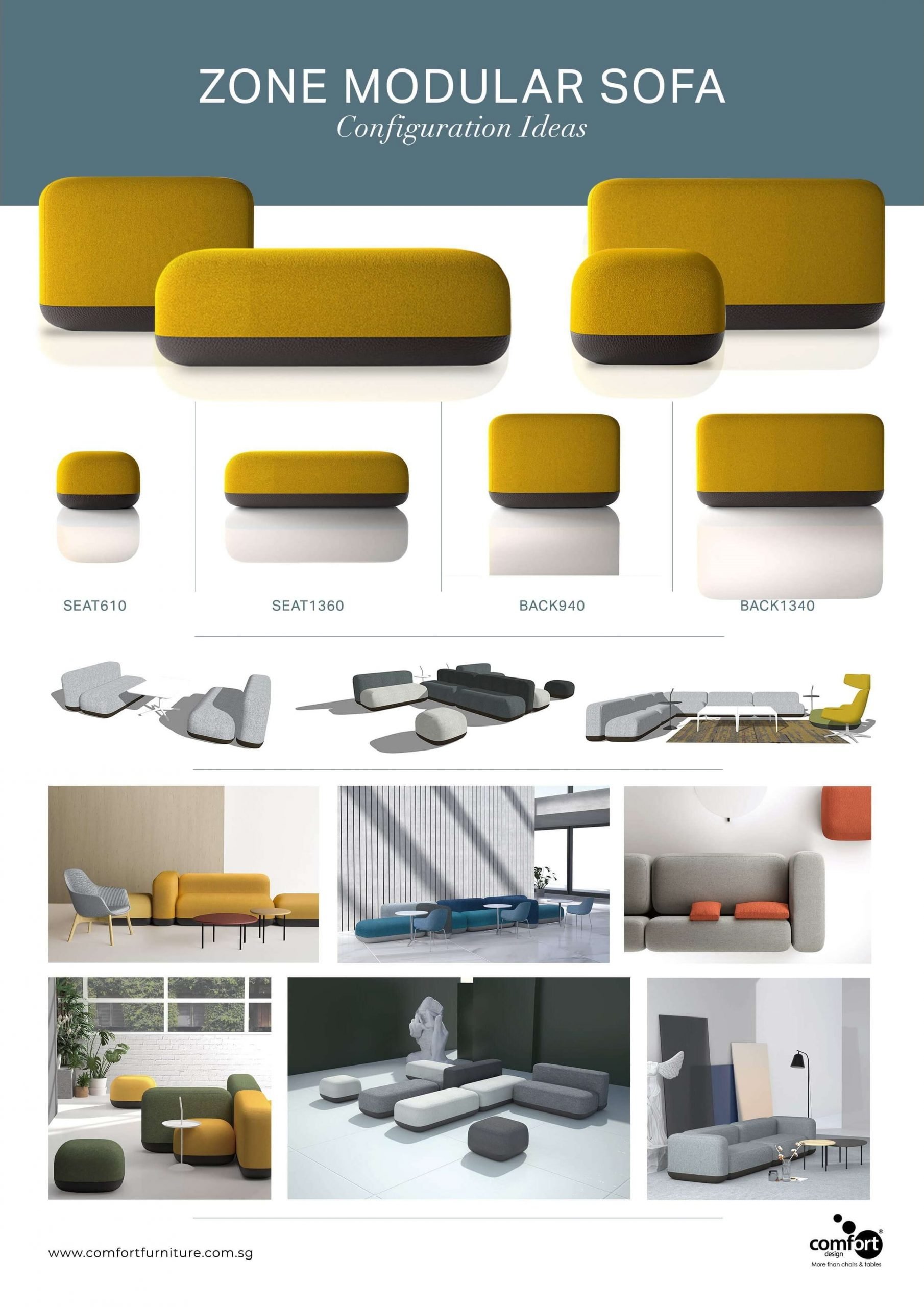 Zone Modular Sofa Configuration Ideas - Comfort Furniture