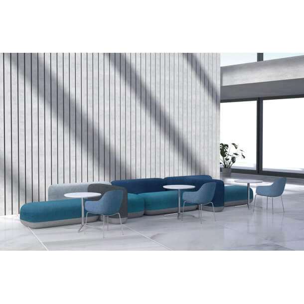 Blue Coloured Stylish Sofa for Office Purposes - Comfort Furniture