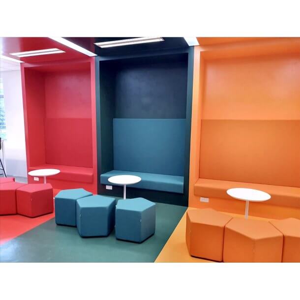 Contrast Coloured Office Chilling Area - Comfort Furniture