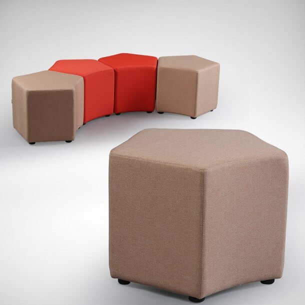 Hexagon Shaped Stool for Decoration Purposes - Comfort Furniture