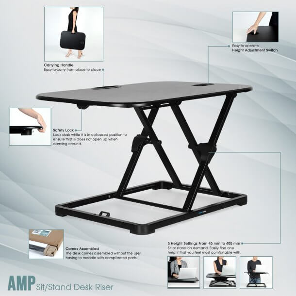 Sit/Stand Desk Riser Table for Office Use - Comfort Furniture