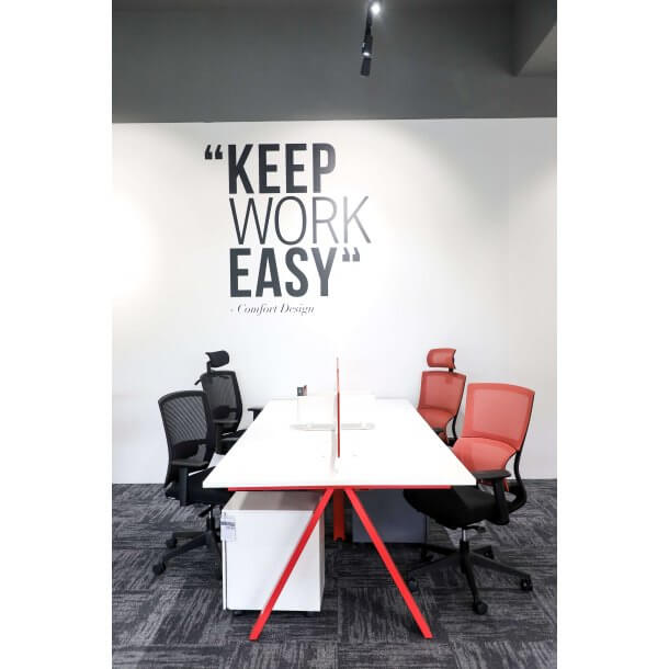 Office Working Table Divided with Partitions - Comfort Furniture