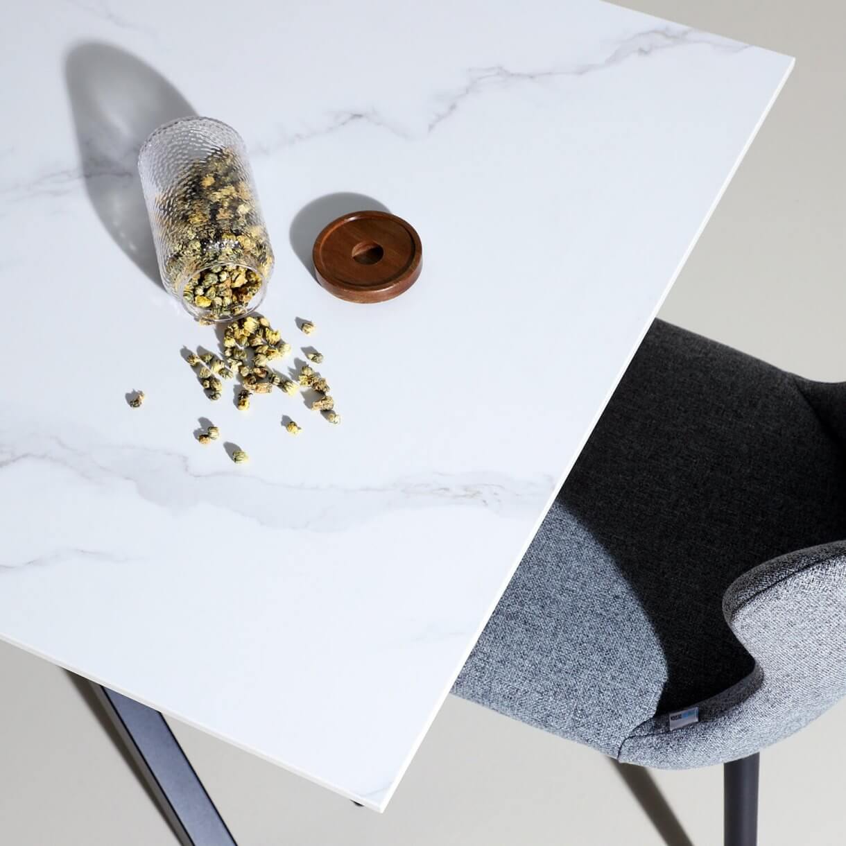 White Sintered Stone Table for Aesthetic Dining Room - Comfort Furniture