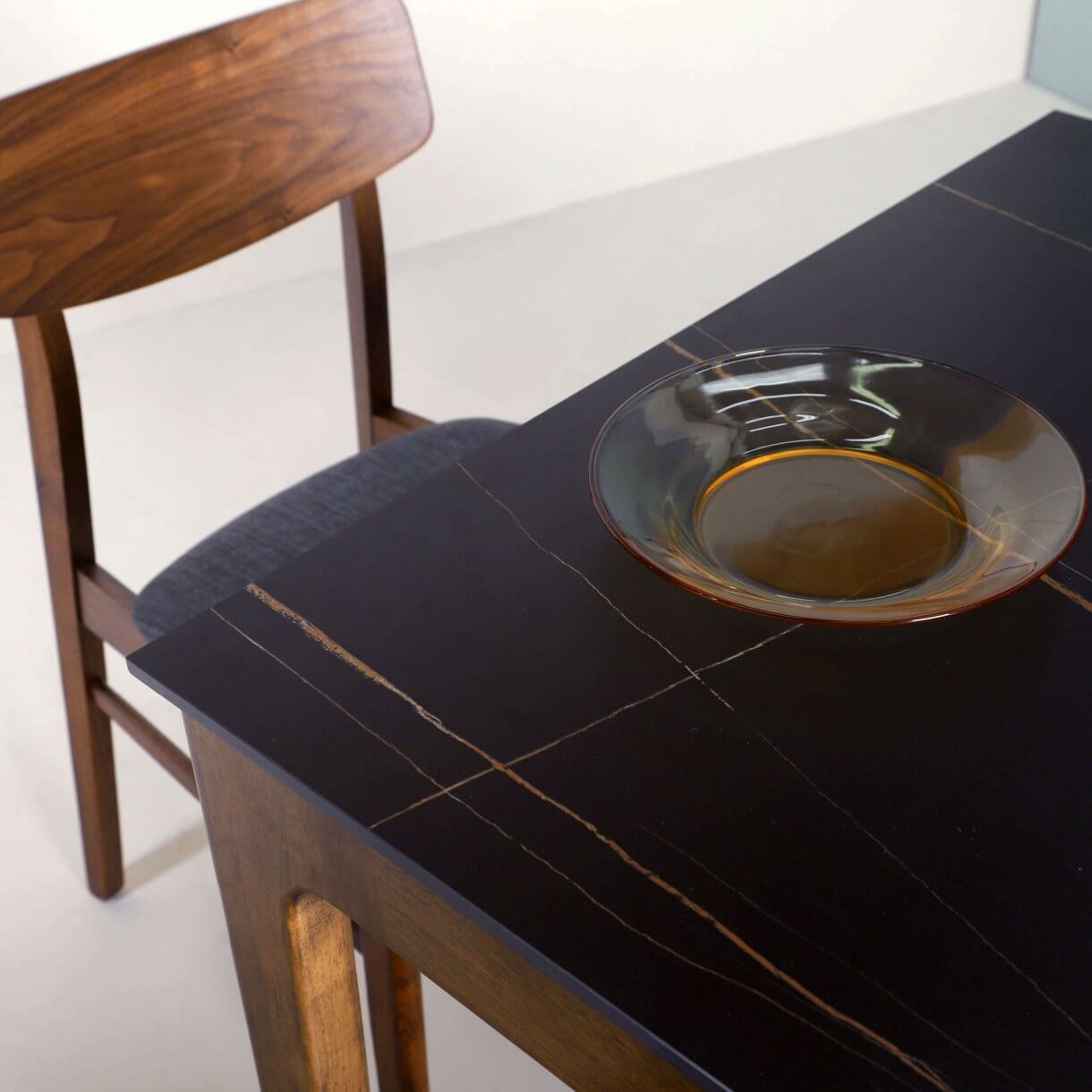 Walnut Dining Table Made of Sintered Stone Materials - Comfort Furniture