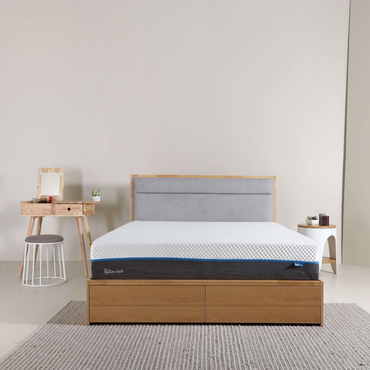Modern wood clearance bed frame
