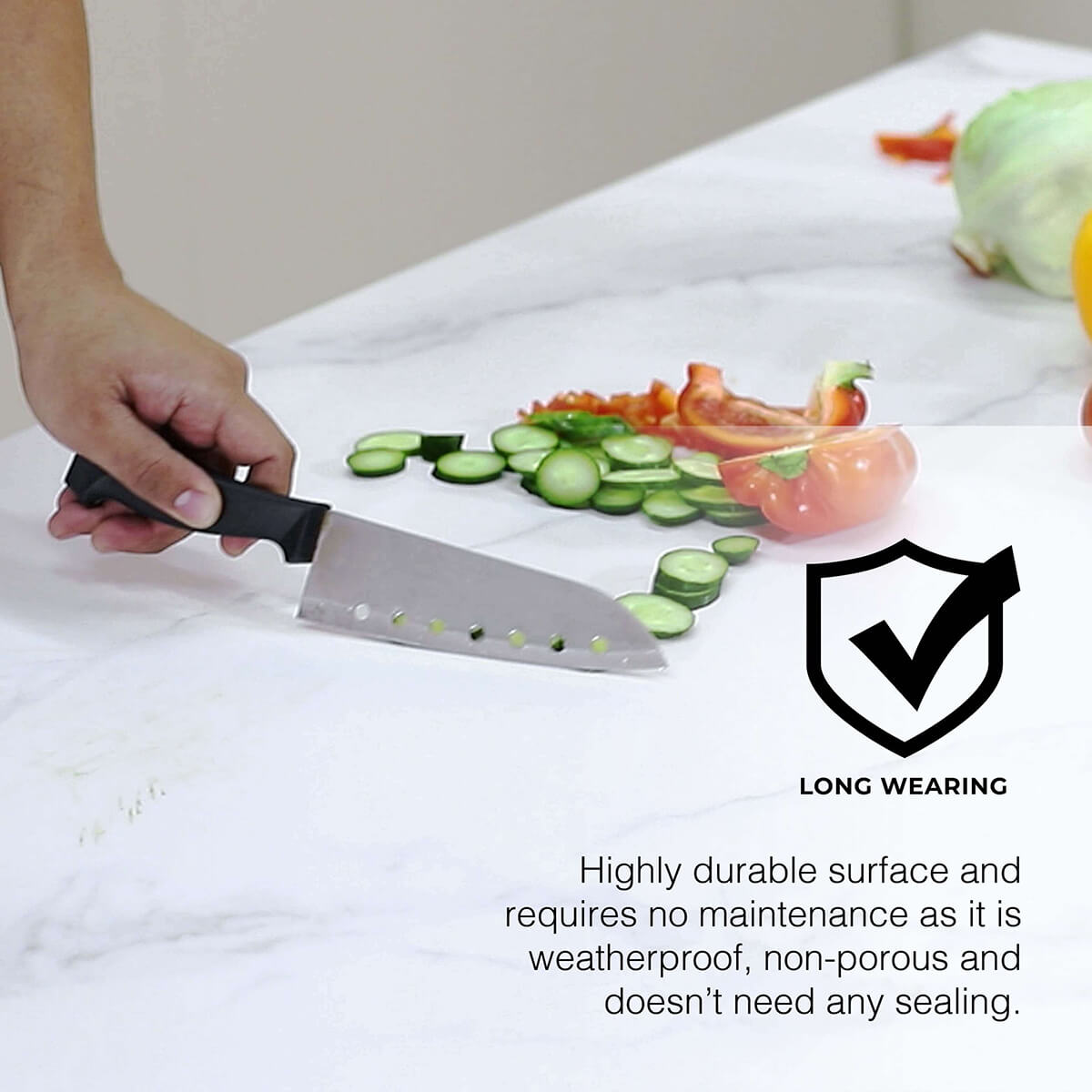 Our Sintered Stone Table Top Has High Durability And Has Scratch Resistant Feature - Comfort Furniture