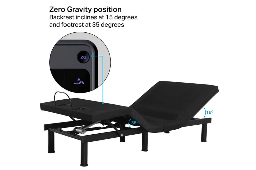 Benita Adjustable Bed Frame Comes With Zero Position Feature - Comfort Furniture