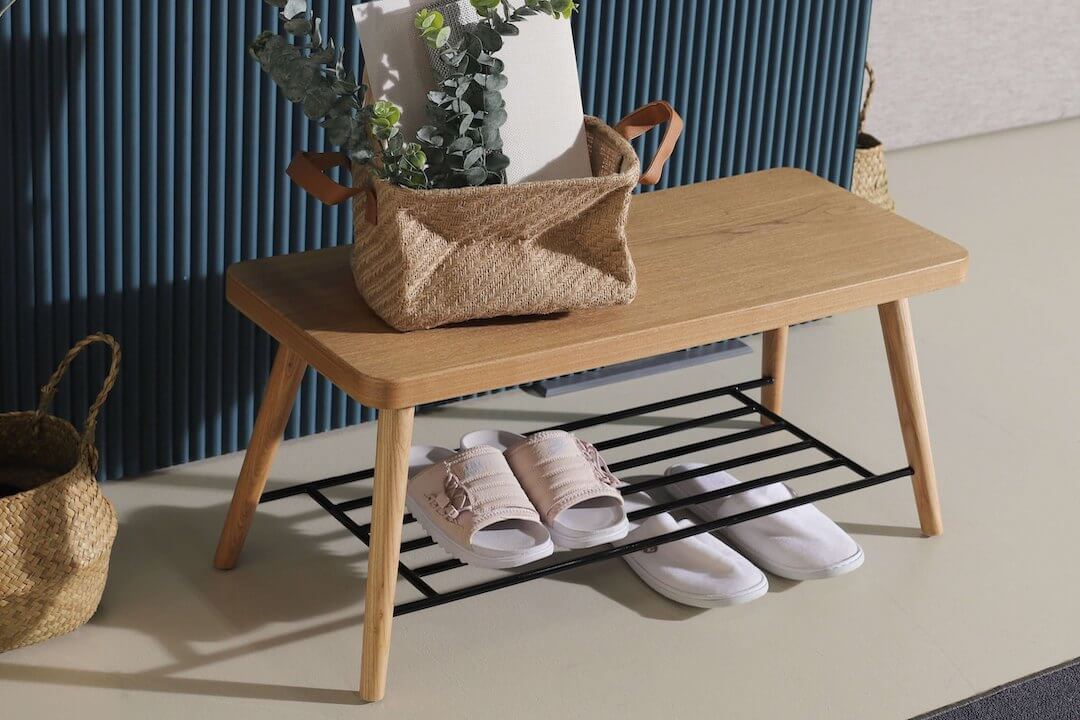 High Quality Chester Ash Wood Shoe Bench - Comfort Furniture