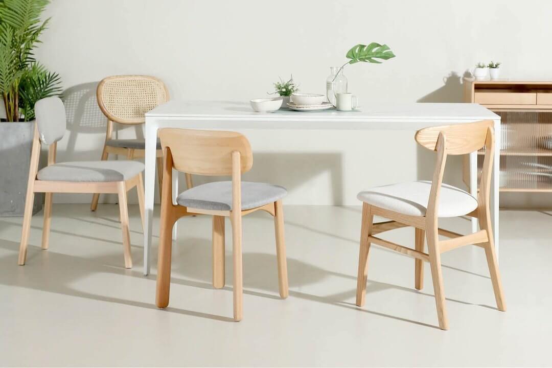 Daffie Minimalist Beech Wood Side Chair - Comfort Furniture