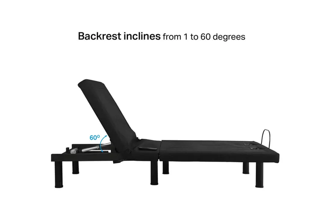 Inclinable Backrest Of Benita Adjustable Bed Frame Reduce The Backpain Issue - Comfort Furniture