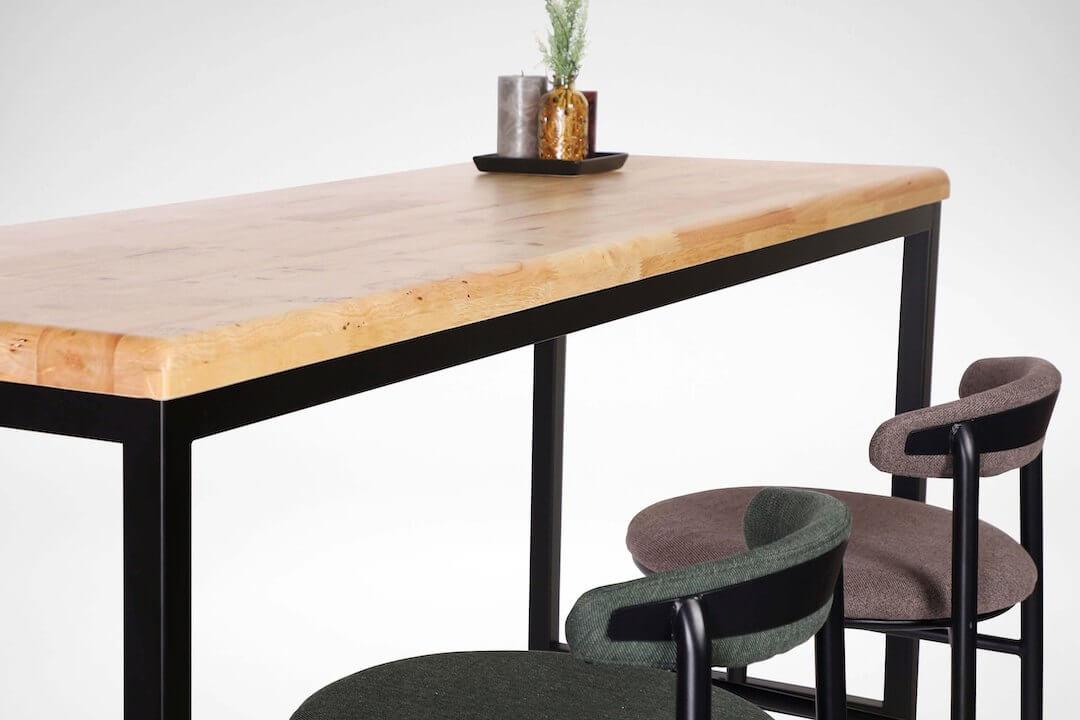 Butcher x Decker Rubber Wood Table Top Bar Table - Comfort Furniture