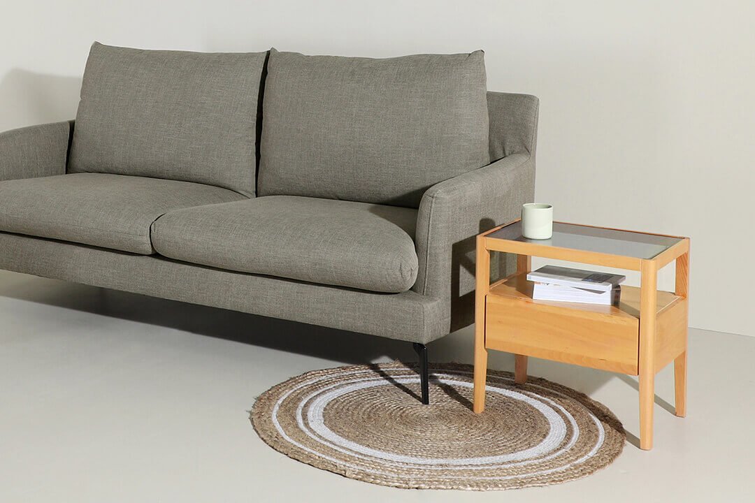 Elijah Bedside Table With Storage Space - Comfort Furniture