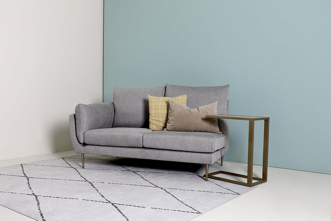Ginette Seater Sofa With Side Table Setup - Comfort Furniture