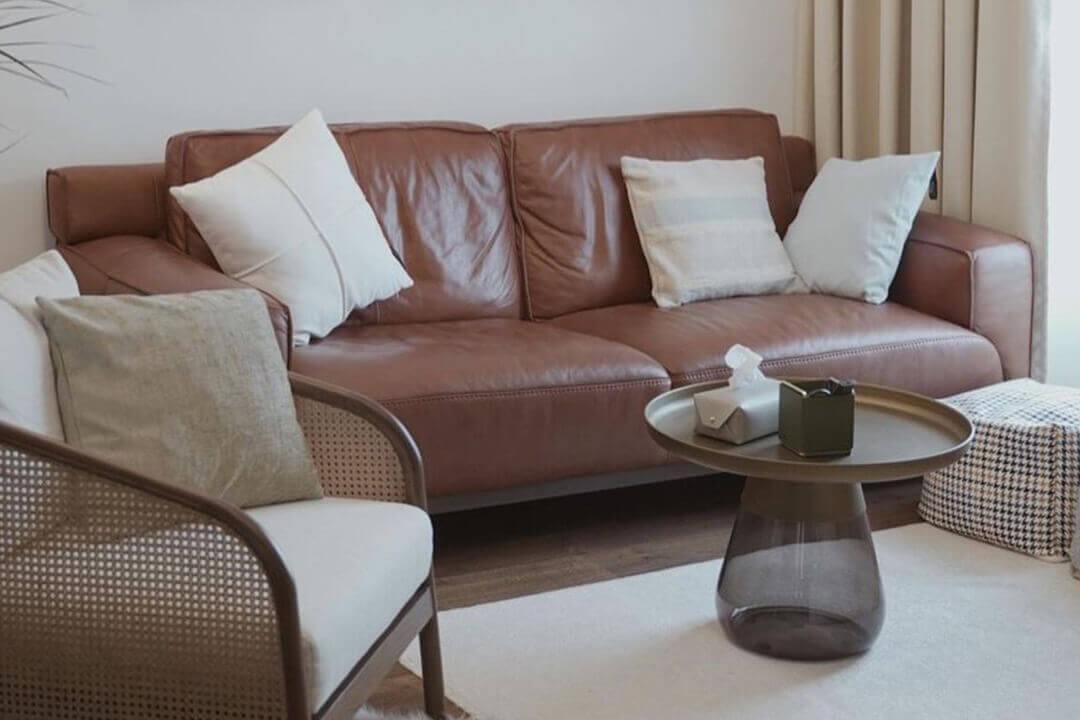 Harold Coffee Table With 2 Seater Leather Sofa Living Room Setup - Comfort Furniture