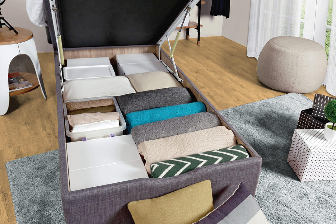 Konmari Bed Frame With Storage Perfect For Small Bedroom Setup - Comfort Furniture