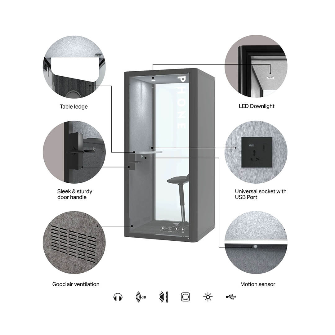 Lull Solo Office Pod Features - Comfort Furniture