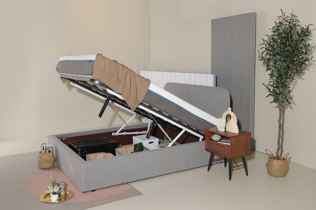 Mirabel Bed Frame Comes With Storage Space - Comfort Furniture