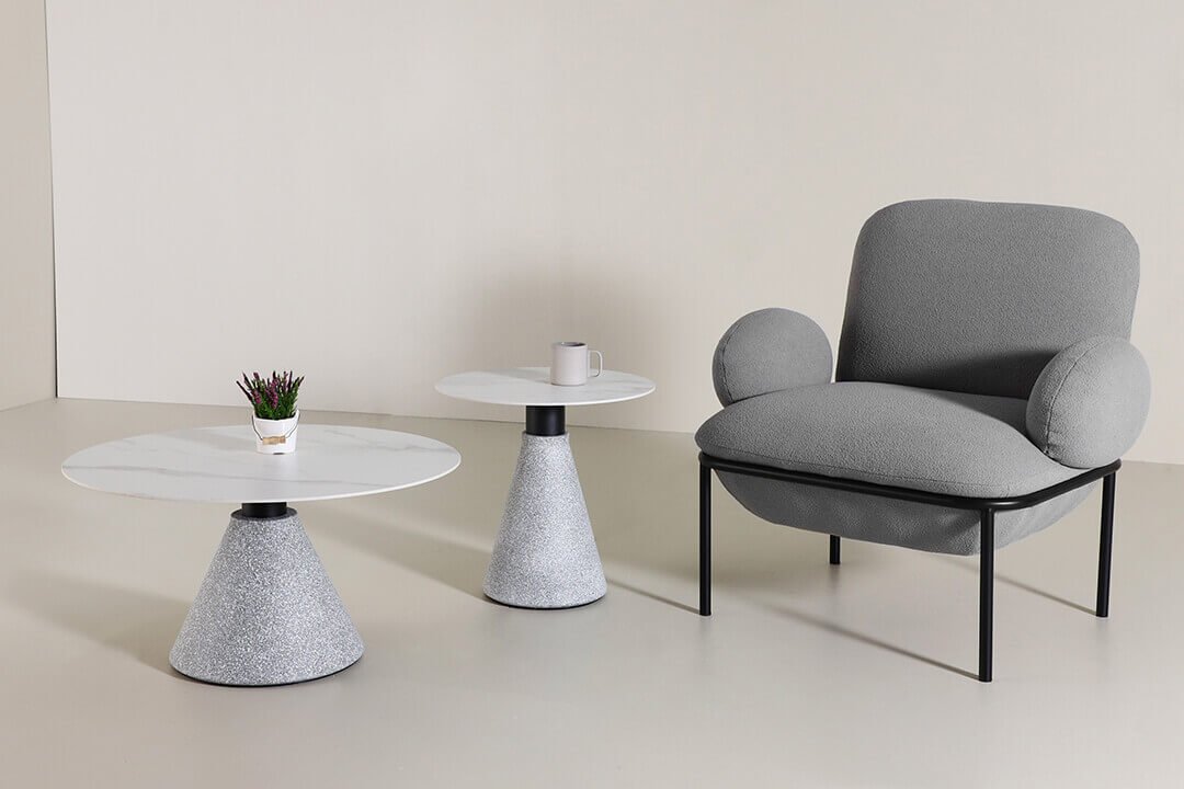 Uno Coffee Table Setup With 1 Seater Sofa - Comfort Furniture