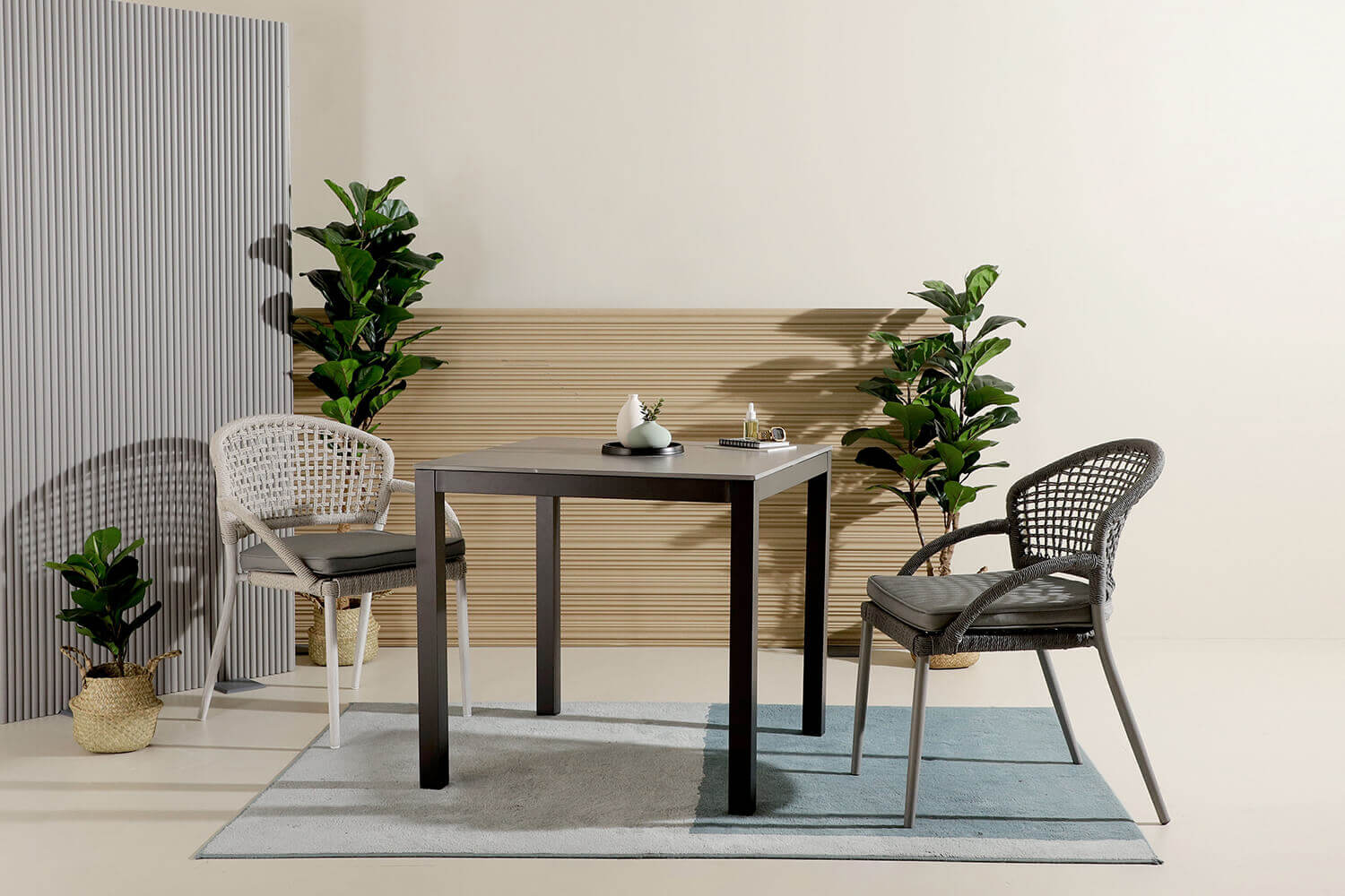 Brenna Chair and Fossil Dining Table - Comfort Furniture