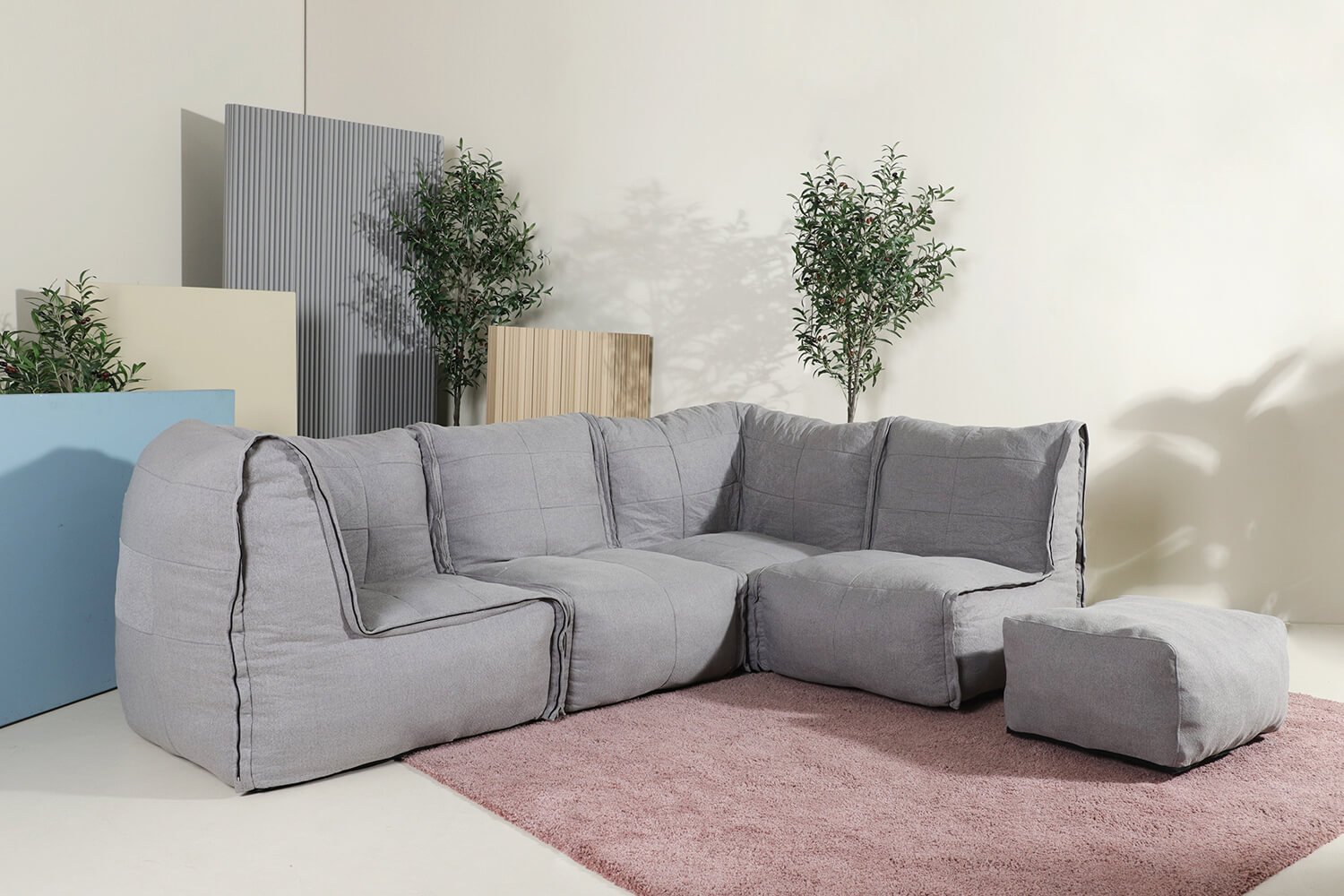 Bulge 3 seater L shaped sofa - Comfort Furniture