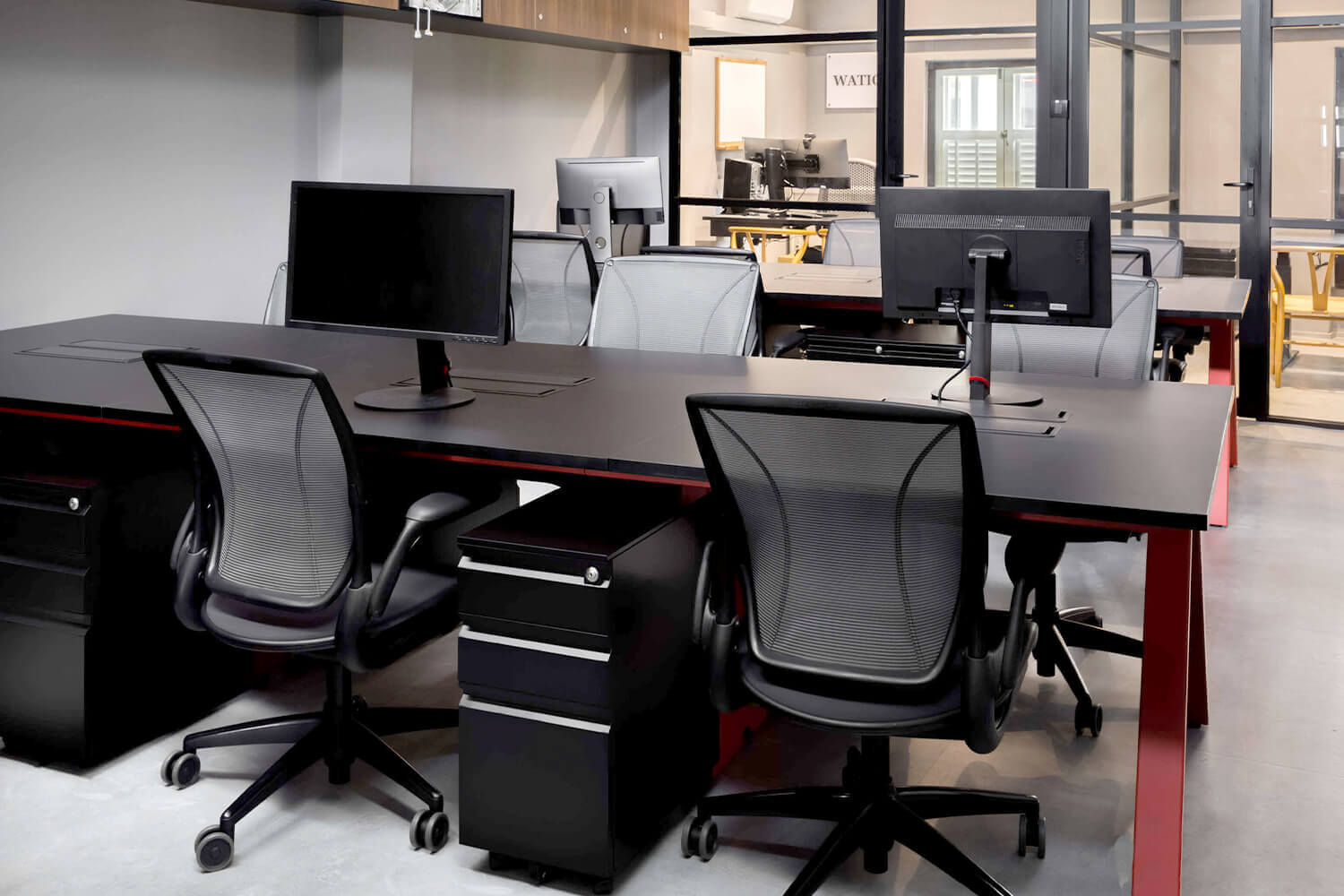 Black Office Workstation Apex Table - Comfort Furniture