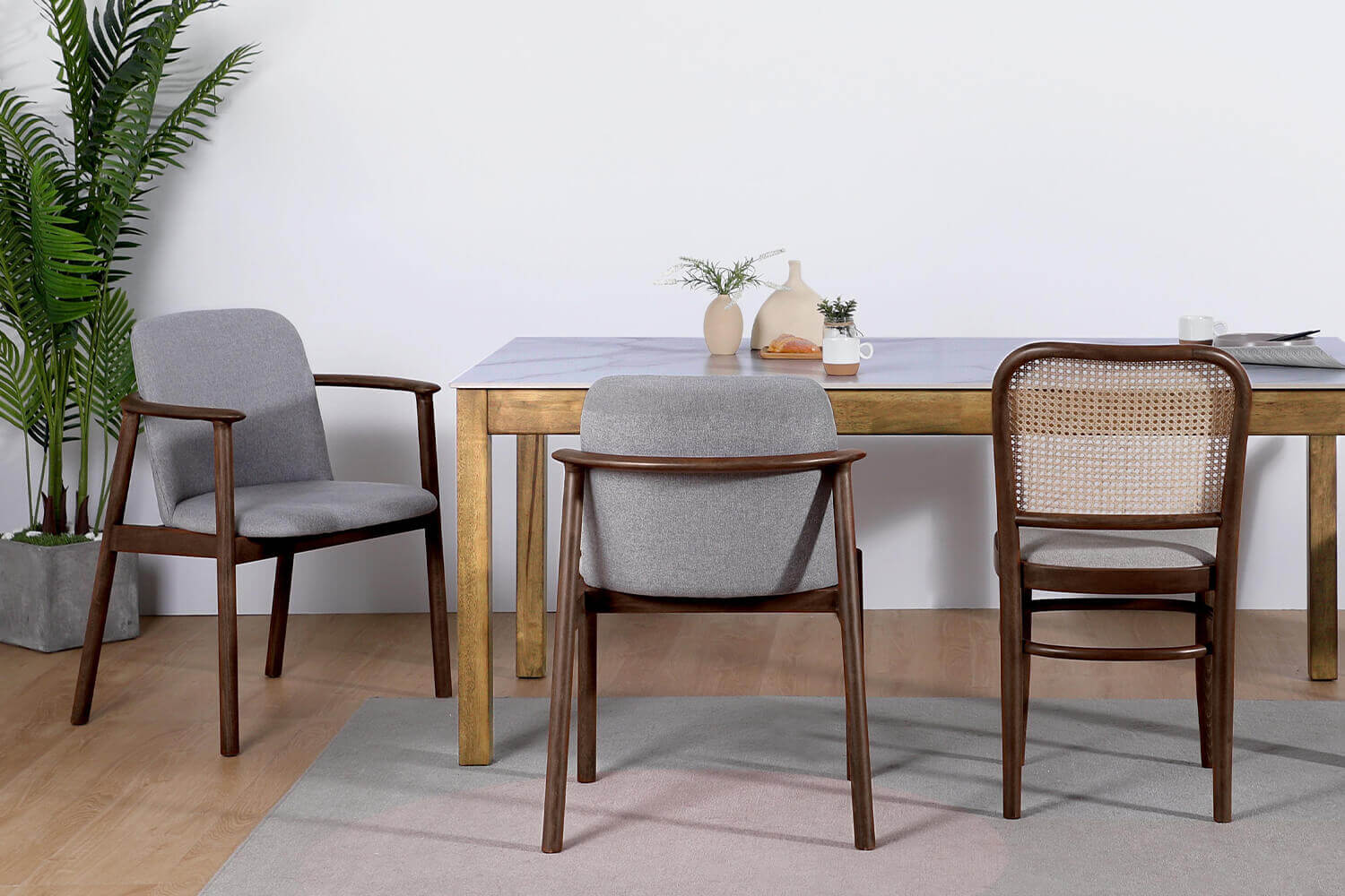 Nadal Dining Chair Kloop Dining Chair Sintered Dining Table Walnut 1 - Comfort Furniture