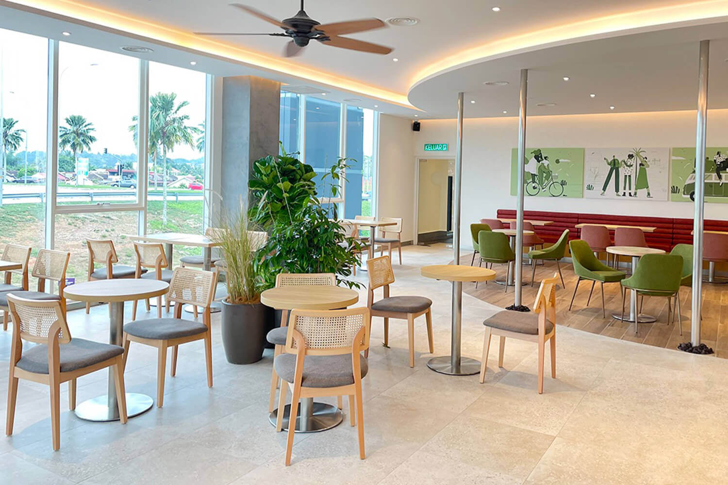 Rattan Fabric Jago Chair Cafe Setup - Comfort Furniture