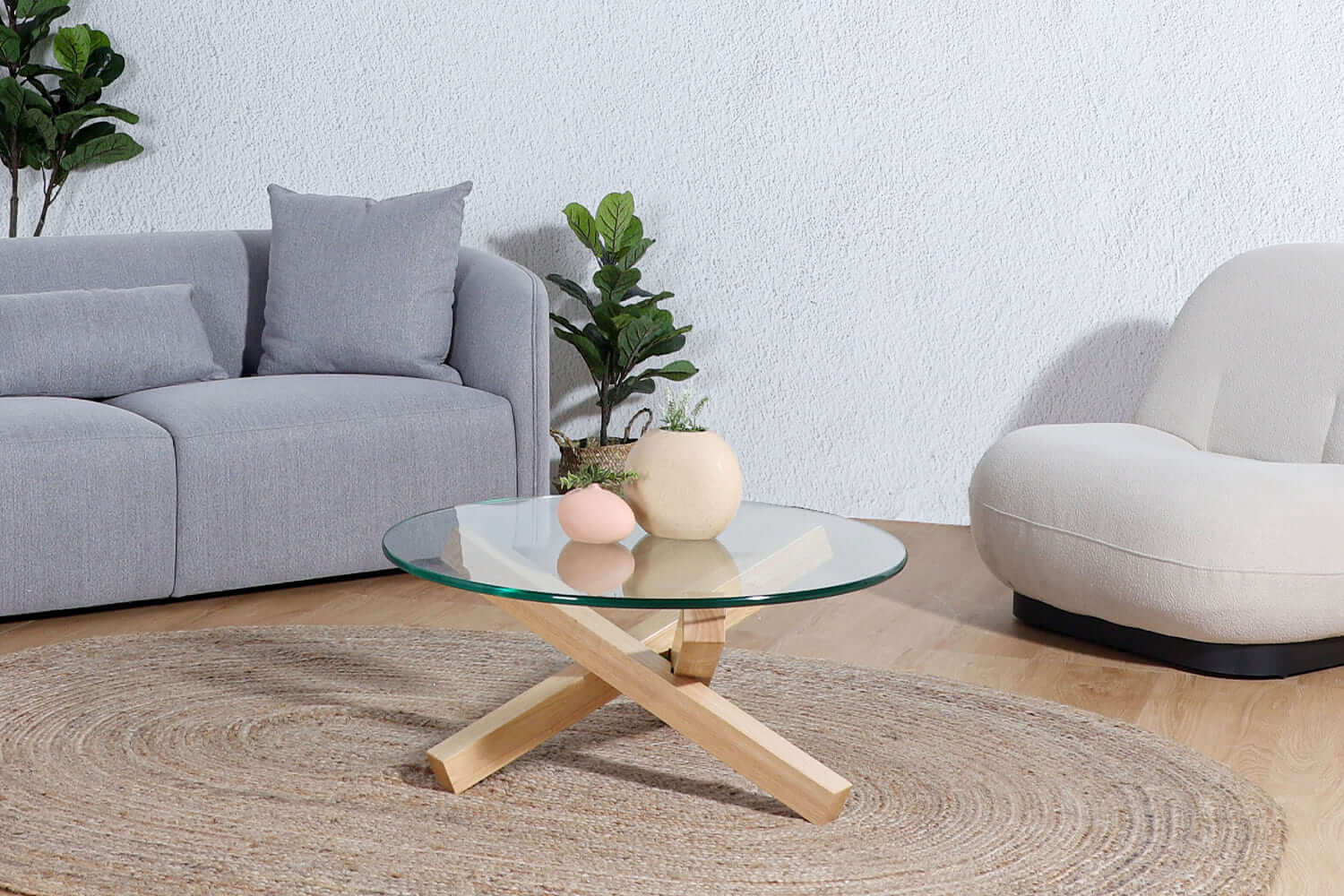 Glass Table Quiche Coffee Table 1 - Comfort Furniture
