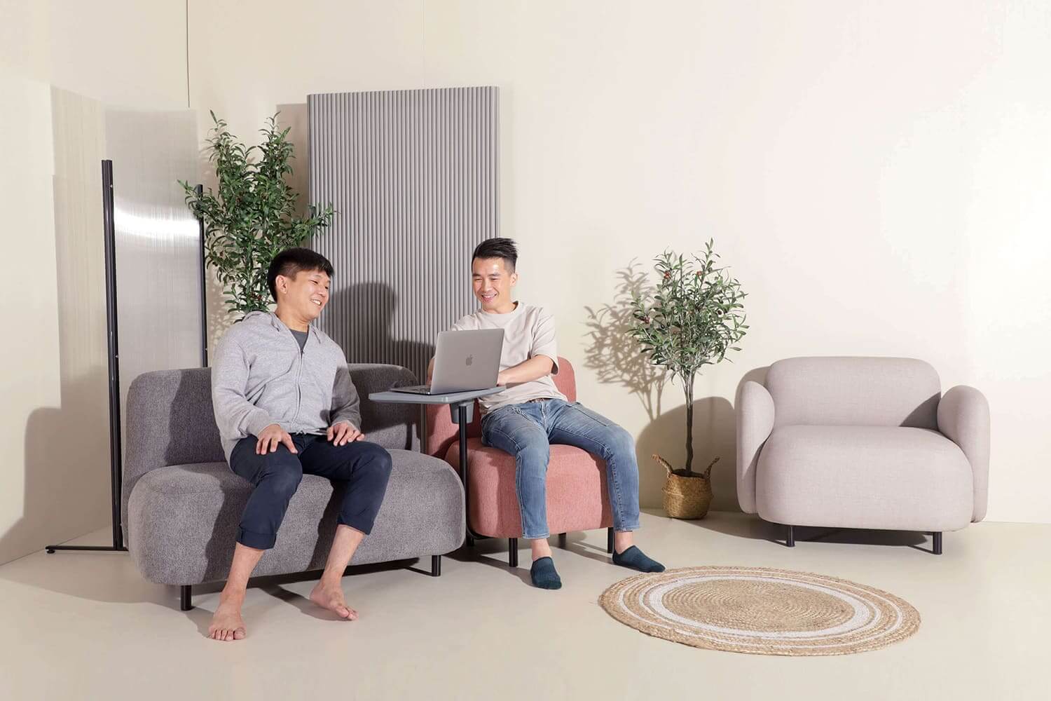 Modular Credo 1 Seater Armless Sofa with Tablet - Comfort Furniture