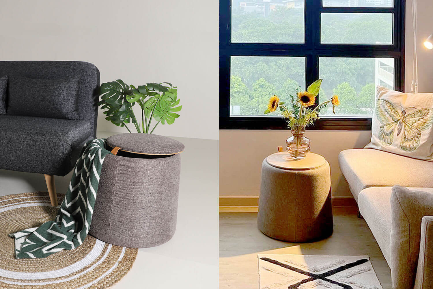 Alicia Storage Stool Coffee Table 1 - Comfort Furniture