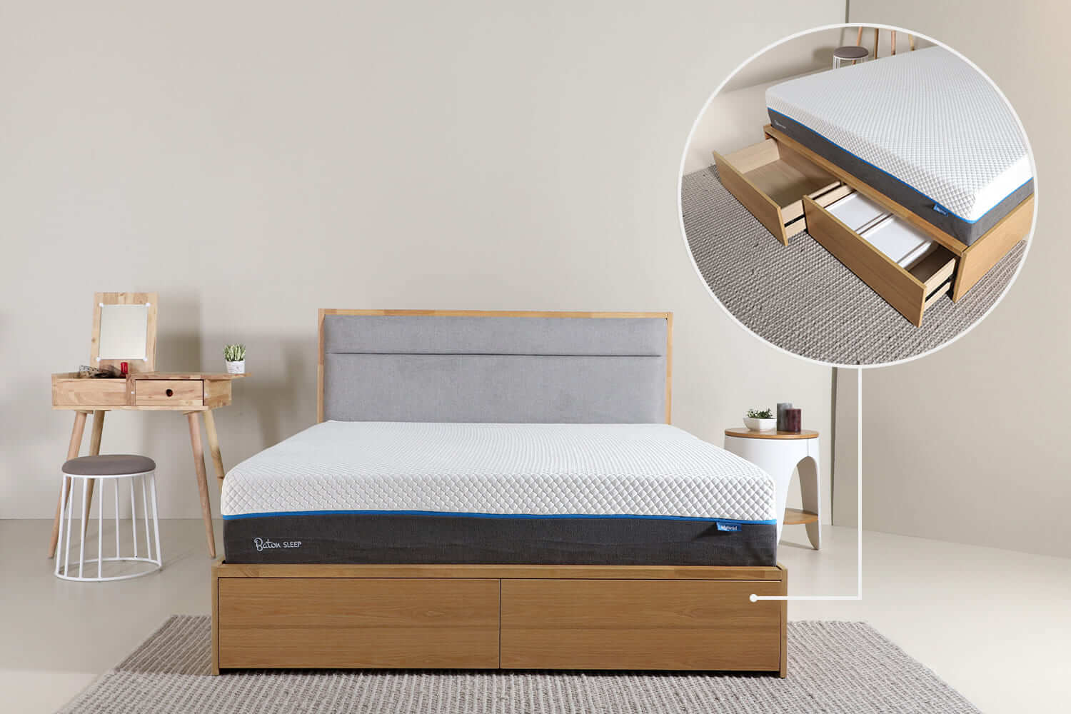 Amita Bed Frame Storage Space - Comfort Furniture