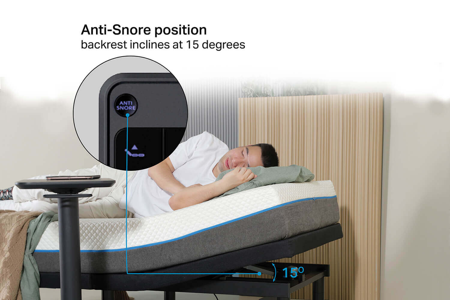 Anti Snore Sleeping Position Remote Control with Single, Super Single and Queen Sizes - Comfort Furniture