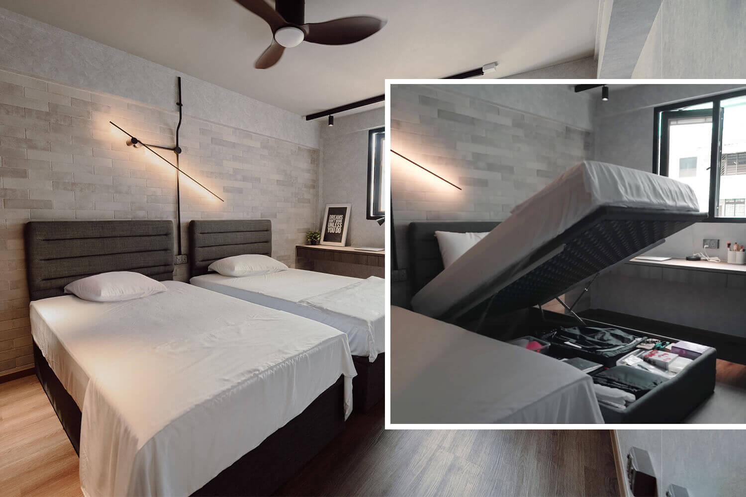 Ascot Storage Bed Hidden Storage 1 - Comfort Furniture
