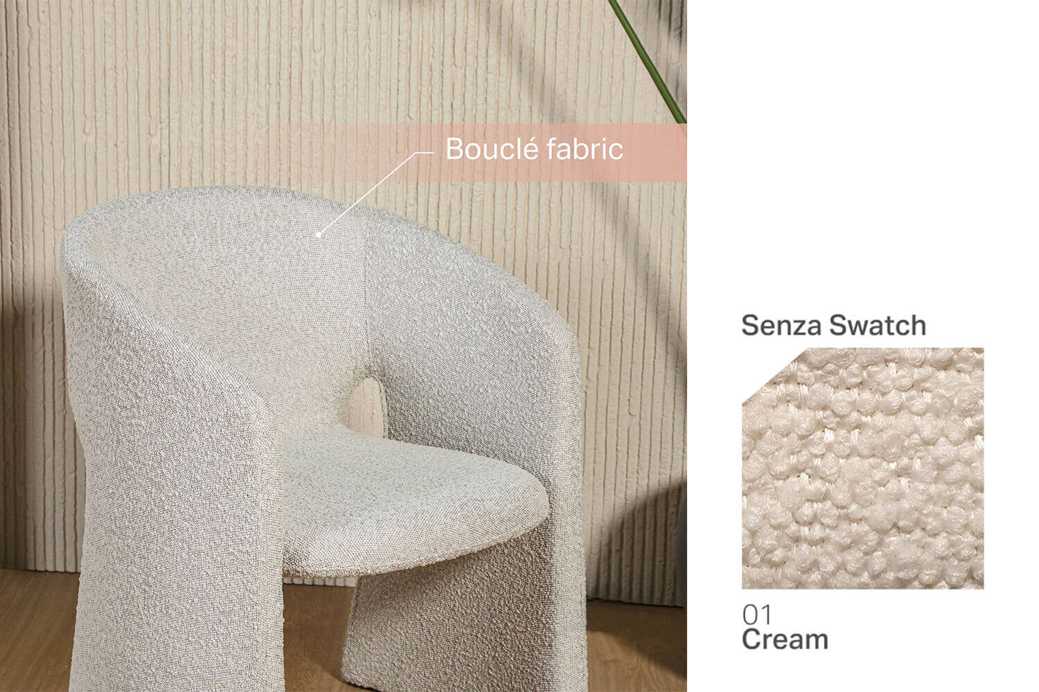 Cassano Lounger Cream Boucle 2 - Comfort Furniture