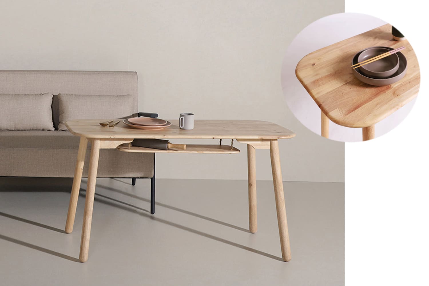 Fygan Coffee Dining Table Dual Function - Comfort Furniture