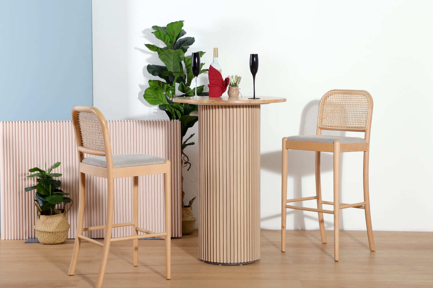 Kloop Rattan Barchair Natural Wood 1 - Comfort Furniture