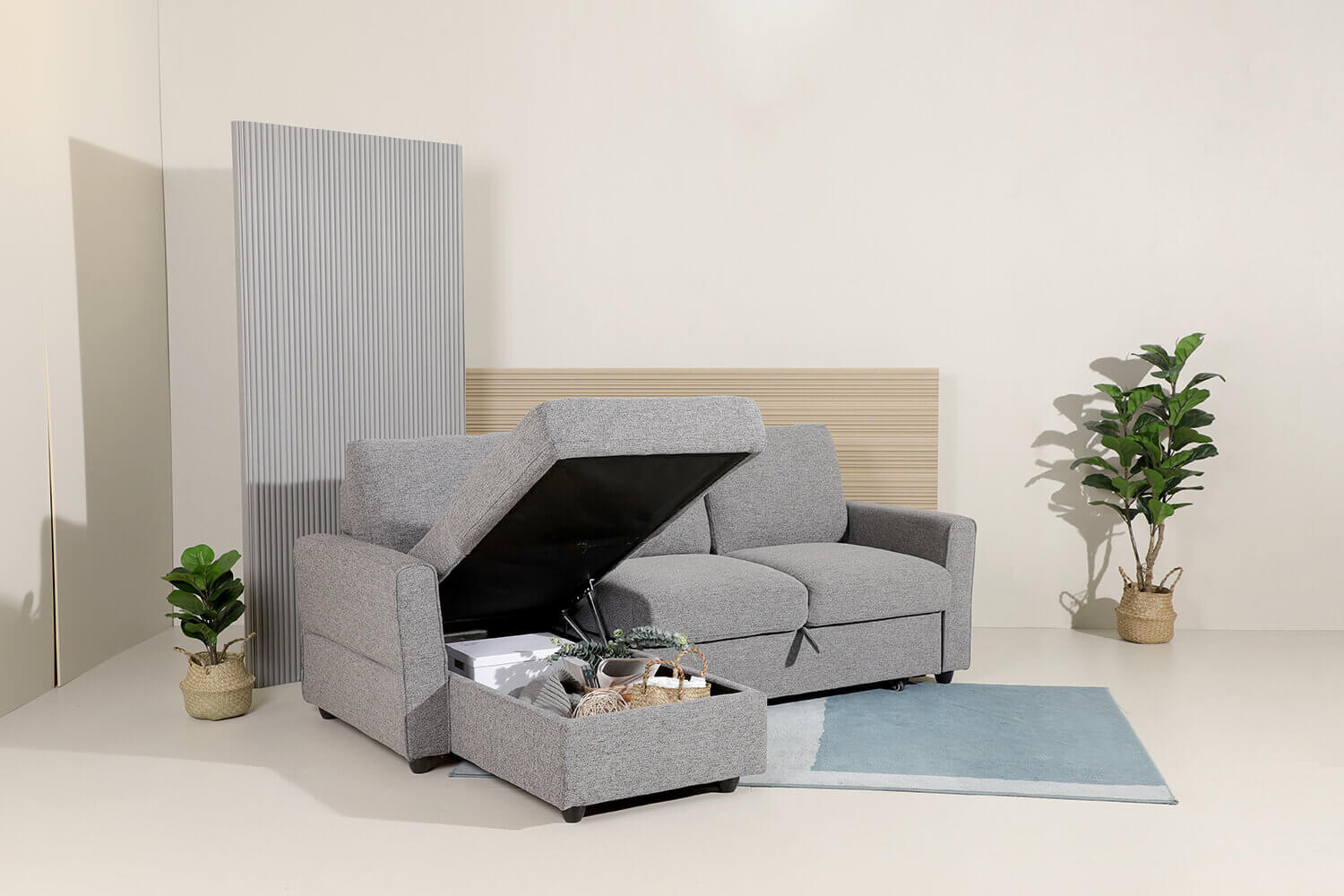 Leonard Sofa Bed Storage 1 - Comfort Furniture