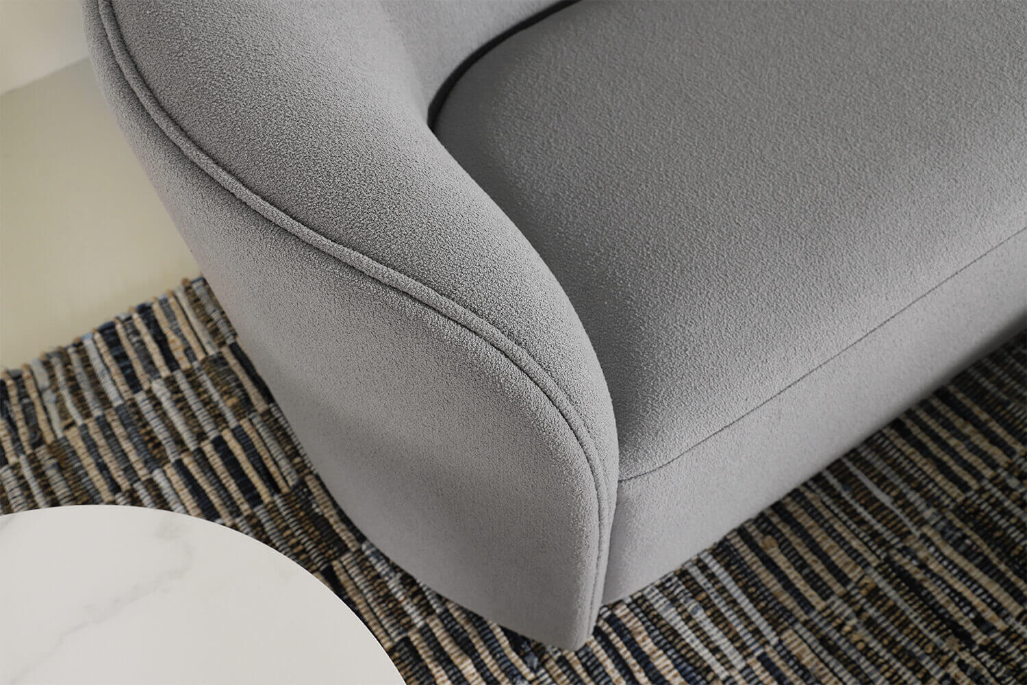 Marisol 3 Seater Sofa Light Grey 1 - Comfort Furniture