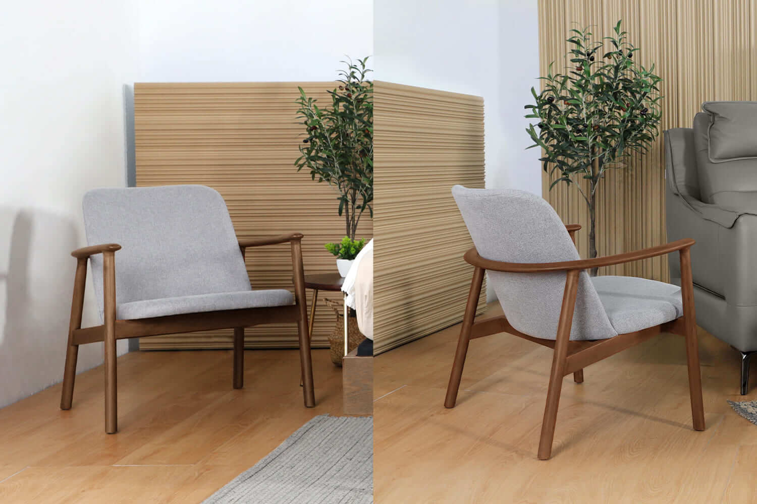 Nadal Lounger Walnut Living Room Bedroom - Comfort Furniture