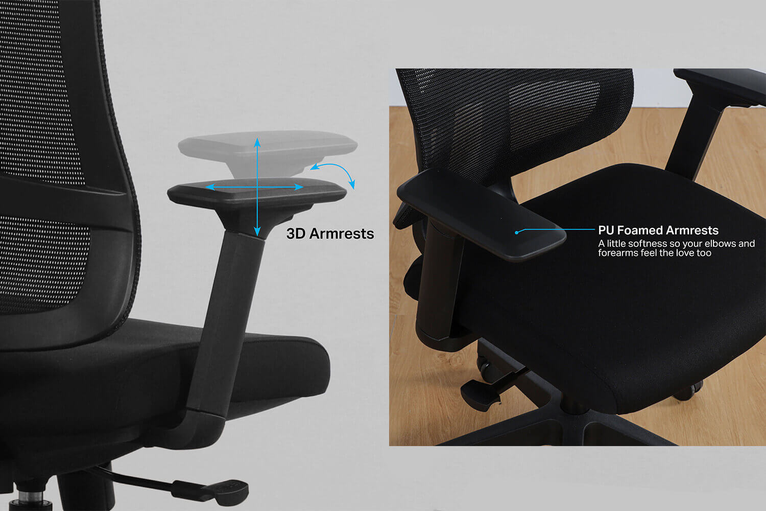 Office Chair 3d Armrests Foamed - Comfort Furniture