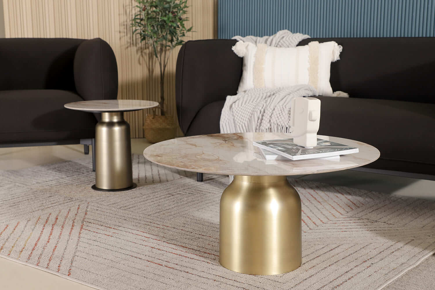 Ote Coffee Table Ceramic Table Top - Comfort Furniture