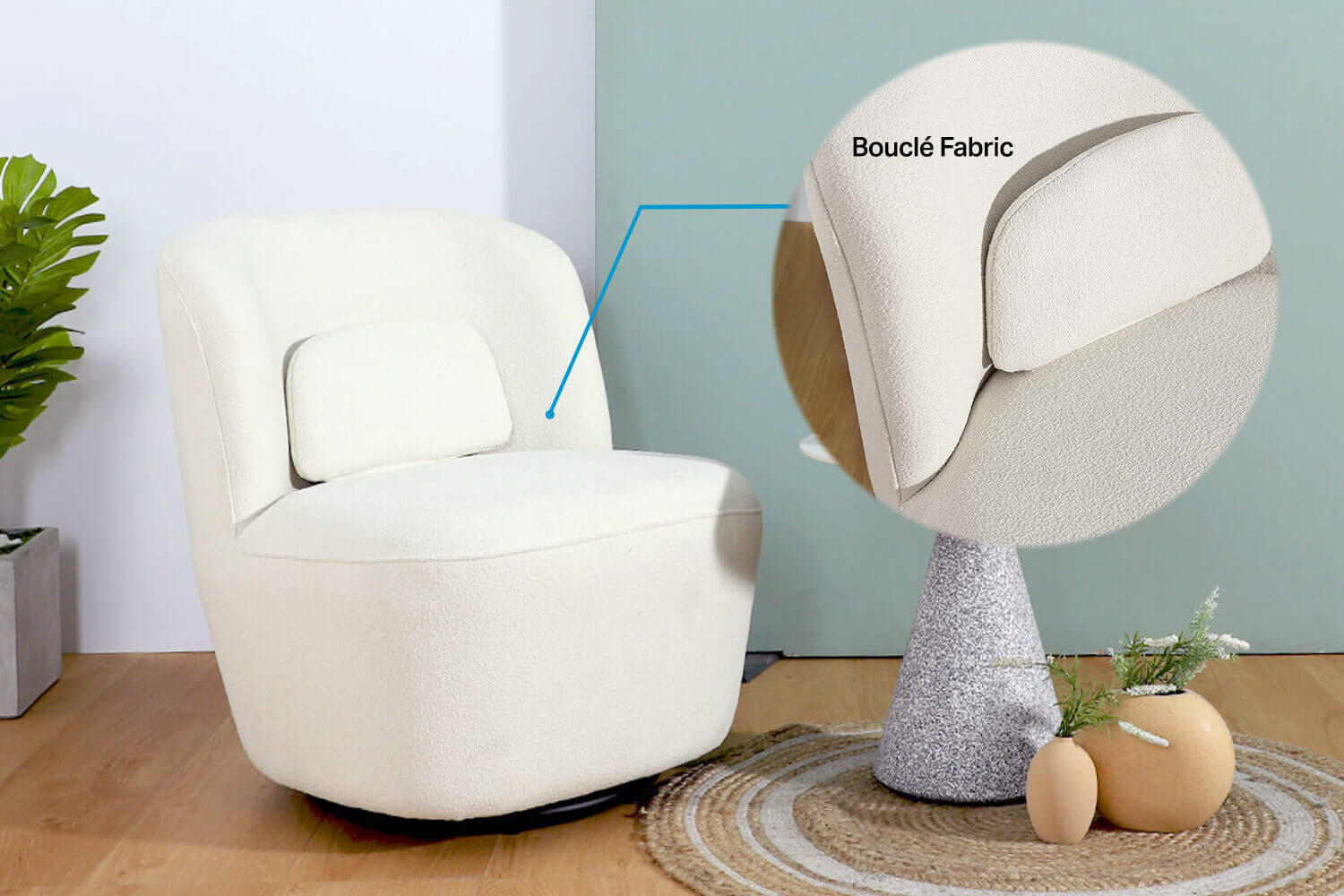 Senett Lounger Teddy Fabric 1 - Comfort Furniture