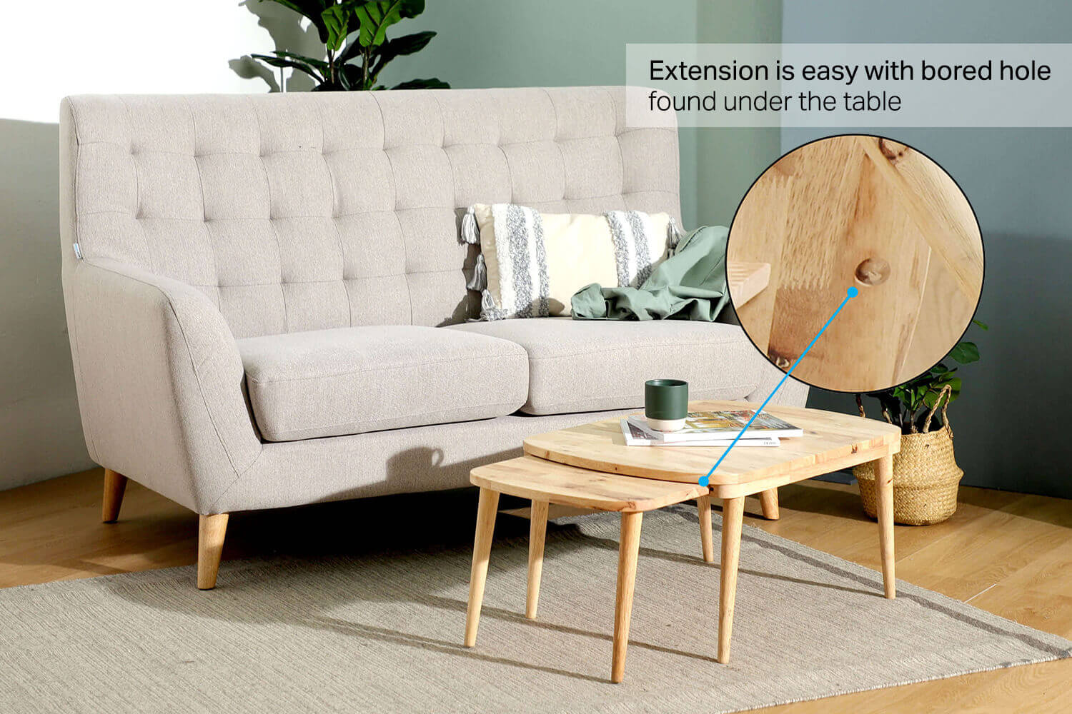 Stretch Coffee Table Extendable 1 - Comfort Furniture