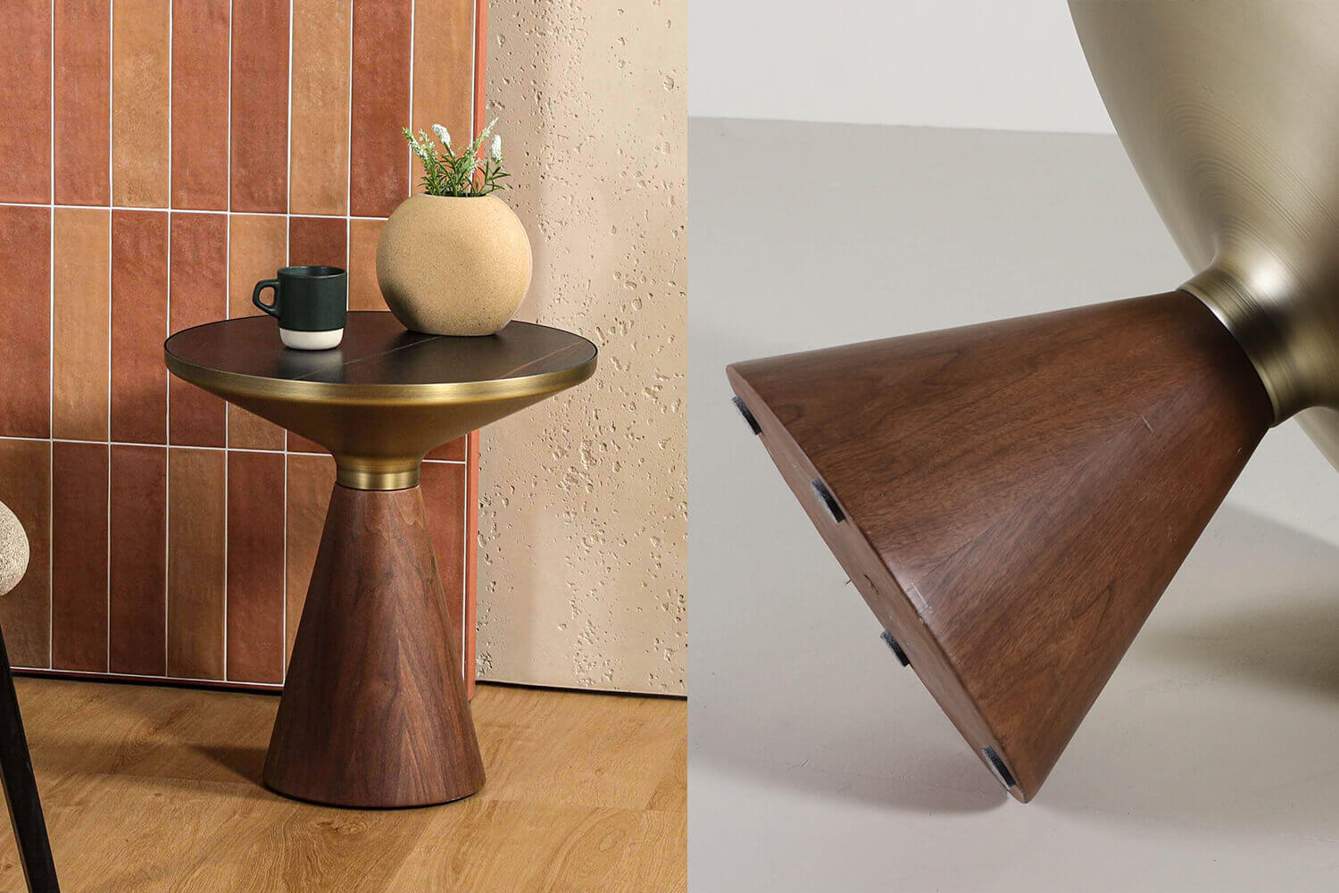 Tour Coffee Table Dark Wood Walnut Collection - Comfort Furniture