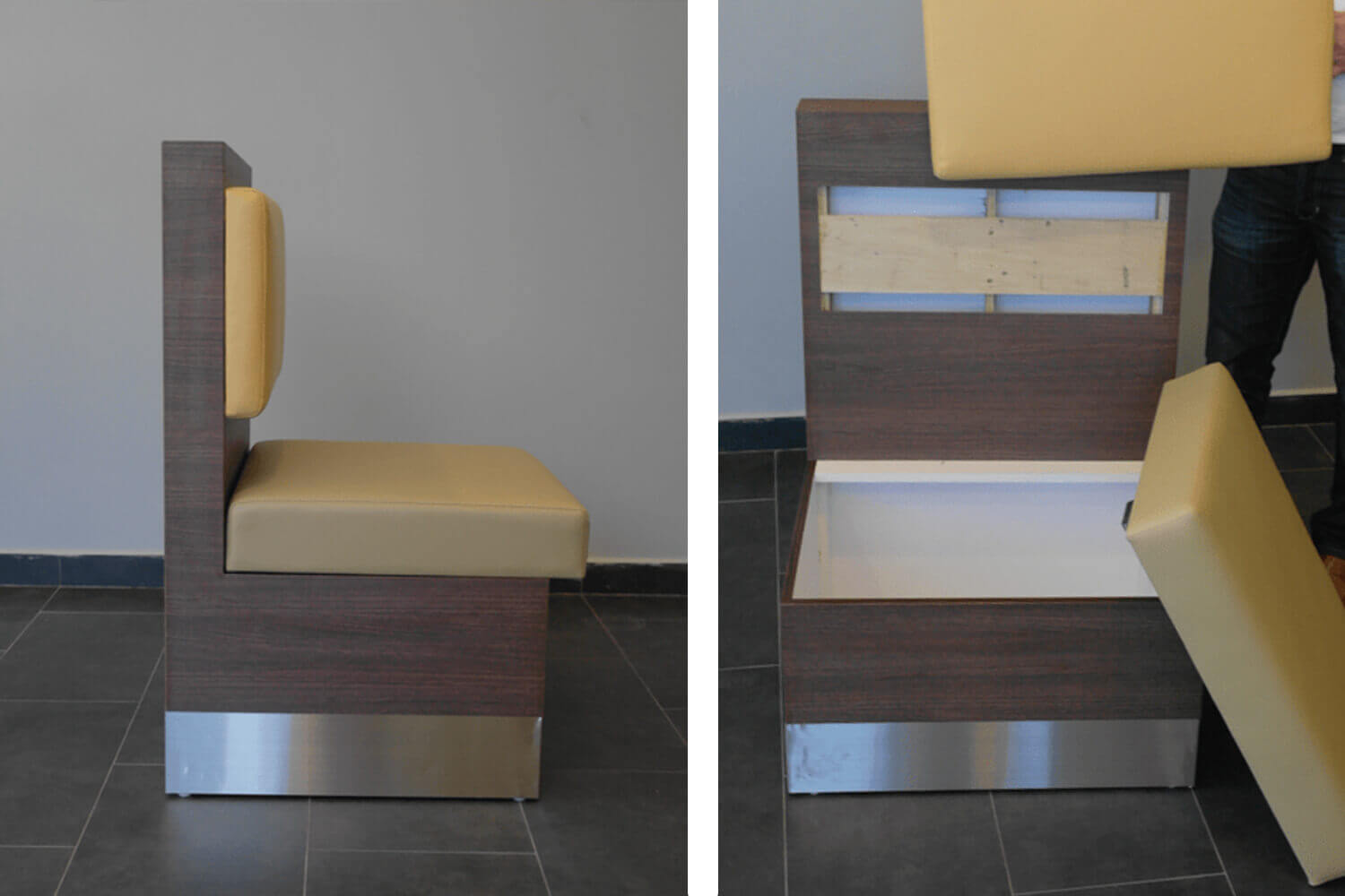 Upright Booth Seat with Storage - Comfort Furniture