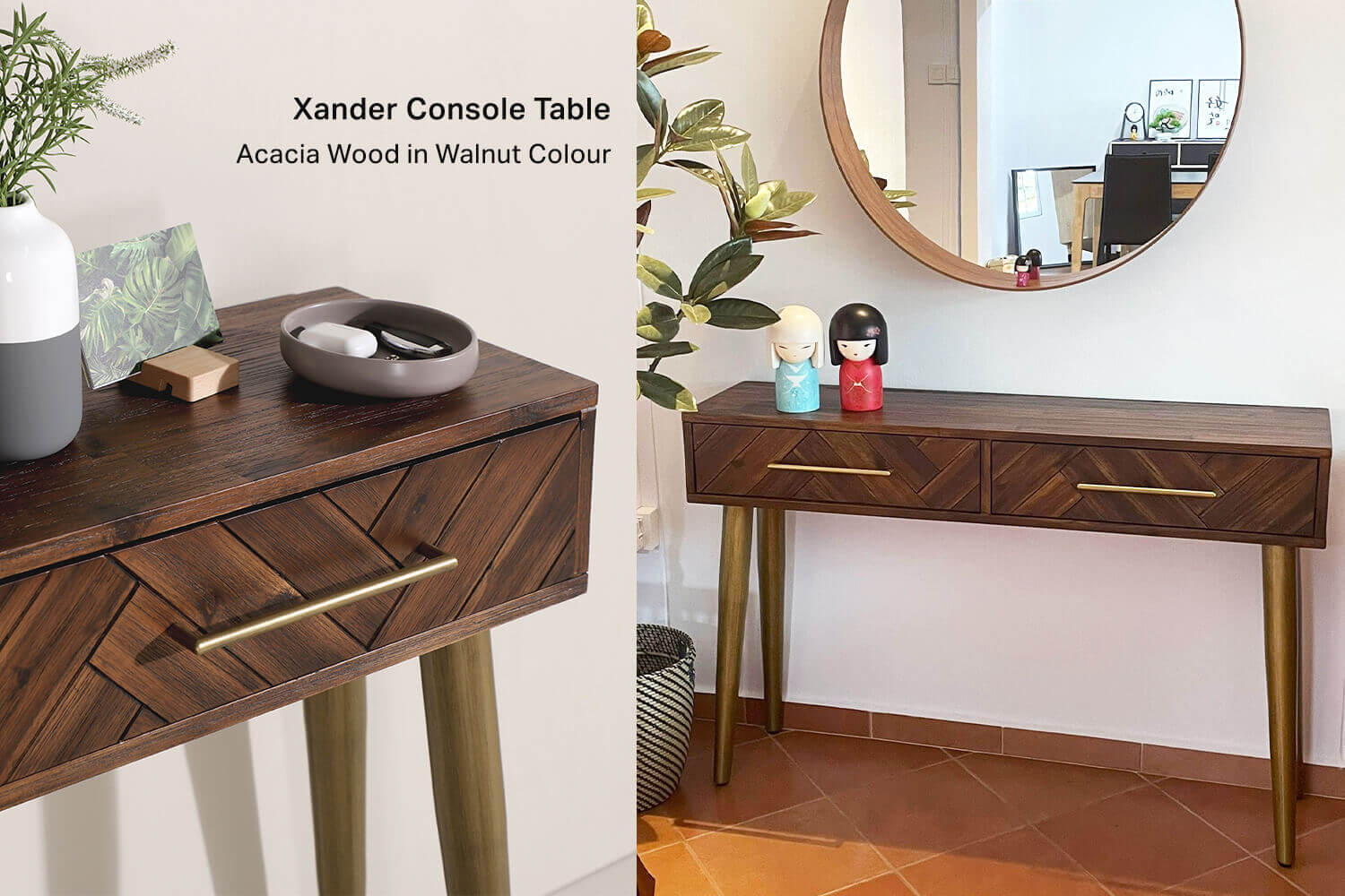 Xander Console Table Dark Wood Furniture - Comfort Furniture