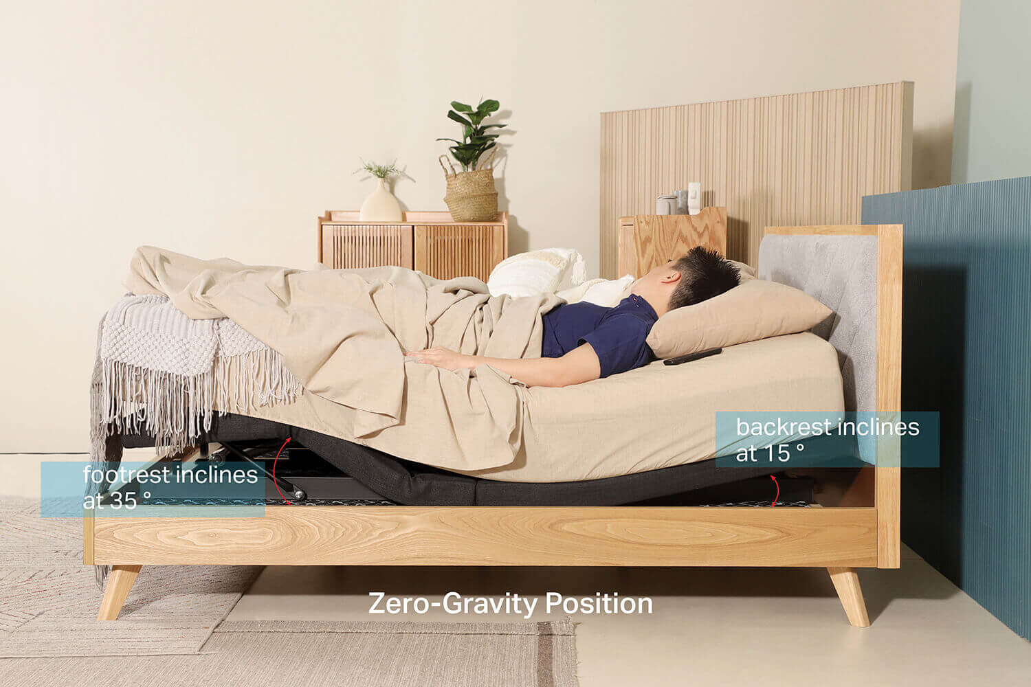 Zero Gravity Adjustable Bed Position 3 - Comfort Furniture