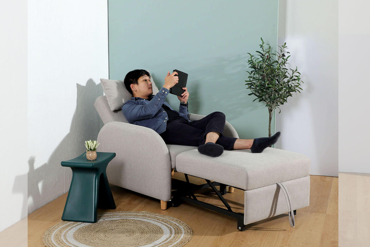 Siesta Sofabed Lounge Chaise Sofa Bed Convertible 2 - Comfort Furniture